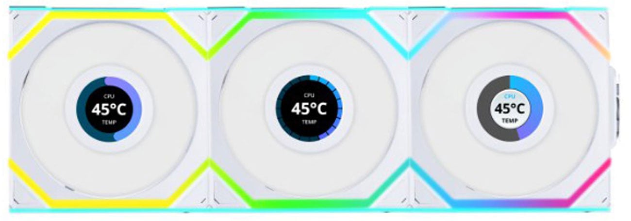 Lian Li Uni Fan SL Wireless 120 LCD Reverse White Triple